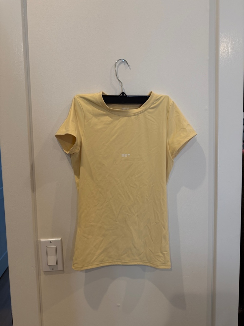 Women's SET ACTIVE butter Yellow breathe Crewneck Short-Sleeve Tee
